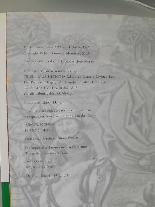 Livro "Aljubarrota 1385 A Batalha Real" , de João Gouveia Monteiro.