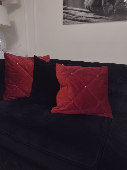 Home&you poszewki + obrus i serwetki welur Glamour Stan idealny rubics