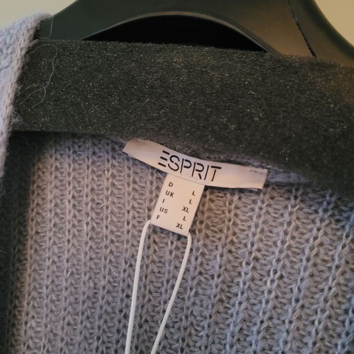 Nowy sweter kardigan z wełna i alpaką Esprit