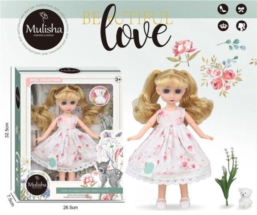 Lalka 30cm z misiem pudełko,325x265 mm