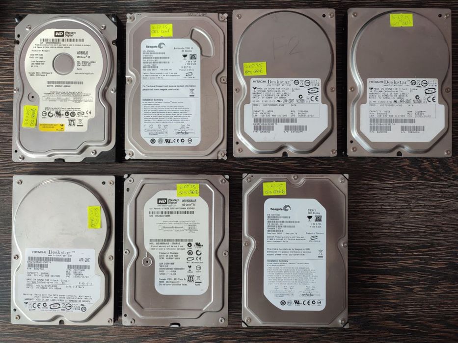 HDD 3,5" Sata жорсткі диски Hitachi,WD,Seagate 80/160/300