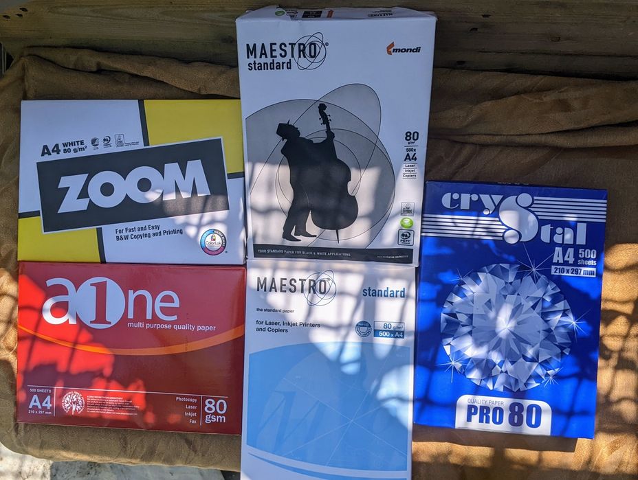 Офисная бумага А4 (5 пачек)