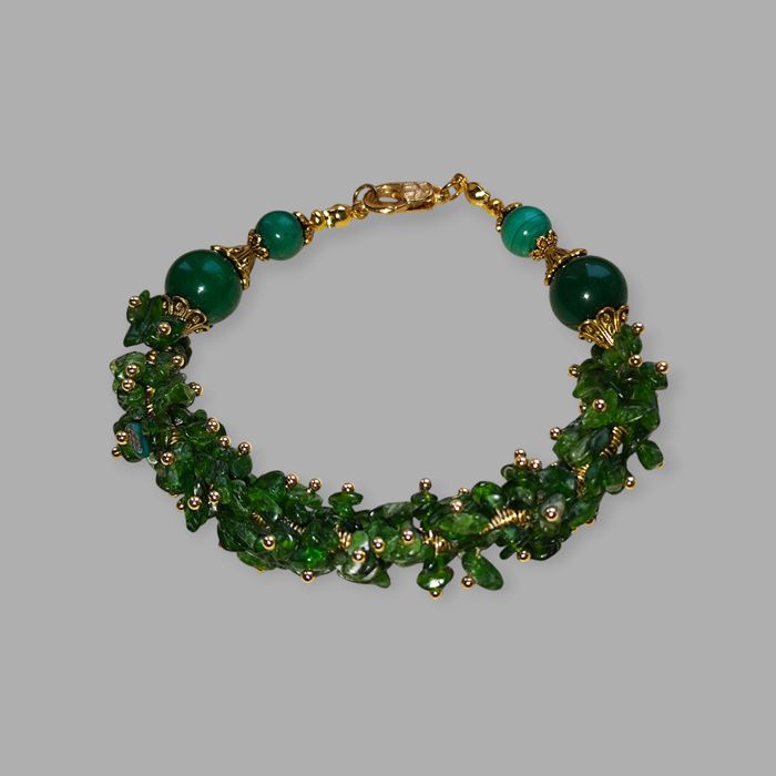 Bransoletka DIOPYSYD - zielony wachlarz