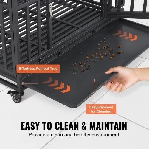 Crate VEVOR Heavy Duty para Cães - Dimensões: 95 × 65 × 81