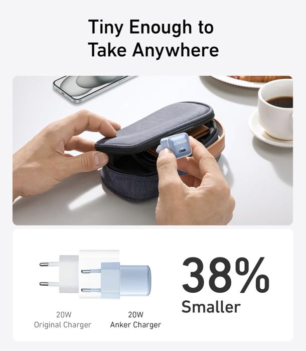 Mini Carregador Anker 511 Nano Pro 20w (Selado, Novo)