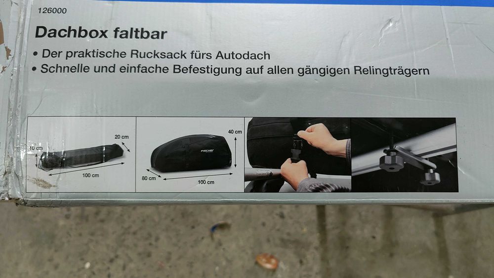 Багажник, бокс на дах, 270л, складний