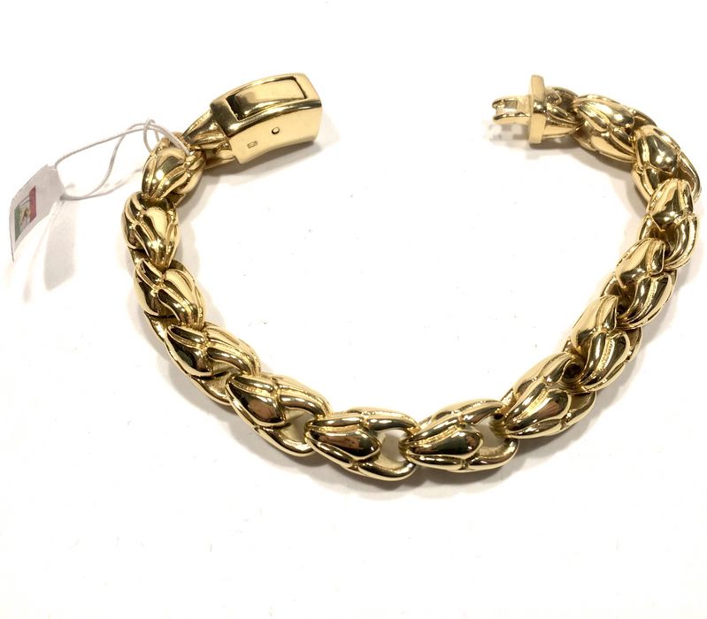 Złota Męska bransoleta splot CORDA bita próba 585 pozłacana ogniowo14K