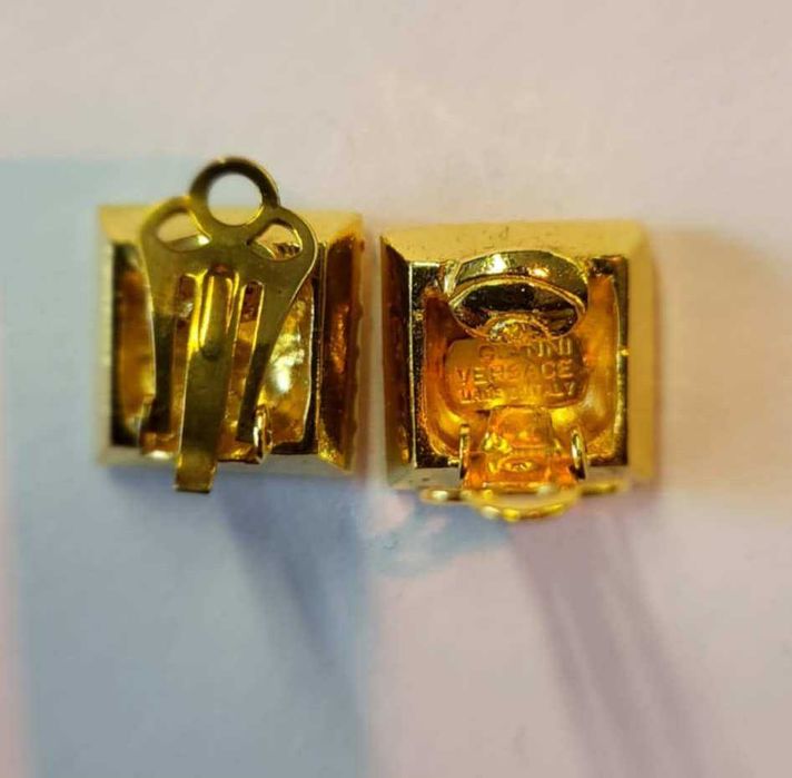 Gianni Versace vintage klipsy kolczyki 90 s meduza