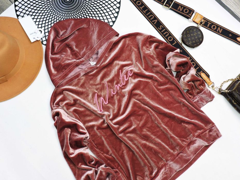 River Island Welurkowa śliczna bluza kaptur 152