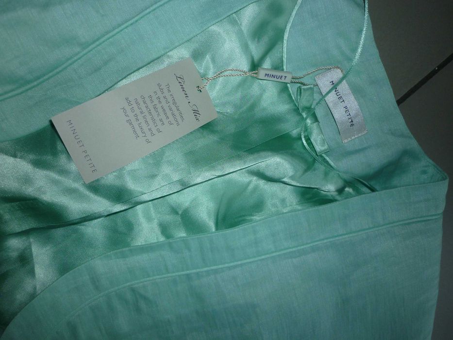 Minuet bolero w kolorze miętowym len nowy