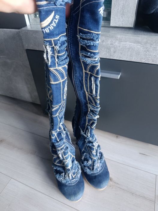 Джинсові чоботи жіночі