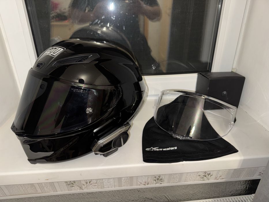 Продам топовый мото шлем AGV CORSA BLACK-MATT+ гарнитура Sena 50s
