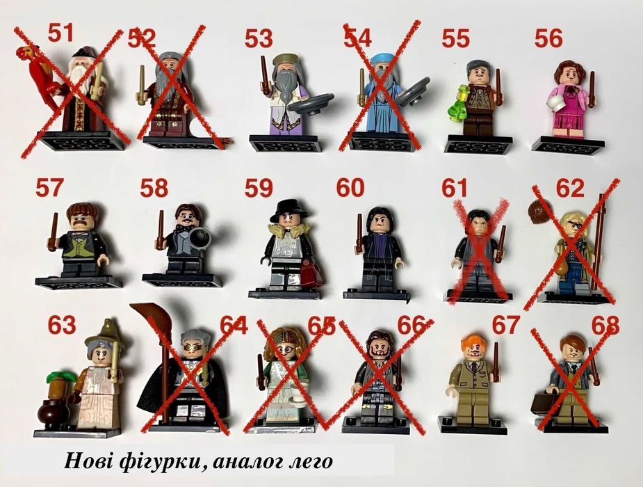 Нові фігурки чоловічки Гаррі Поттер та Фантастичні звірі Harry Potter