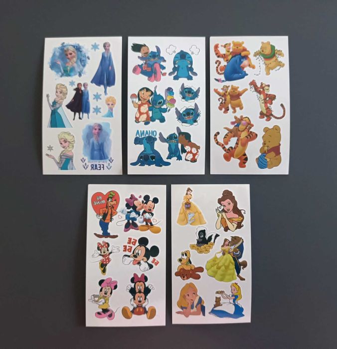 Tatuaże dziecięce DISNEY 5 arkuszy!