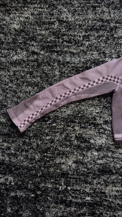 Prozis Top Ciclismo Cropped Zip | Rosa Xadrez | Novo