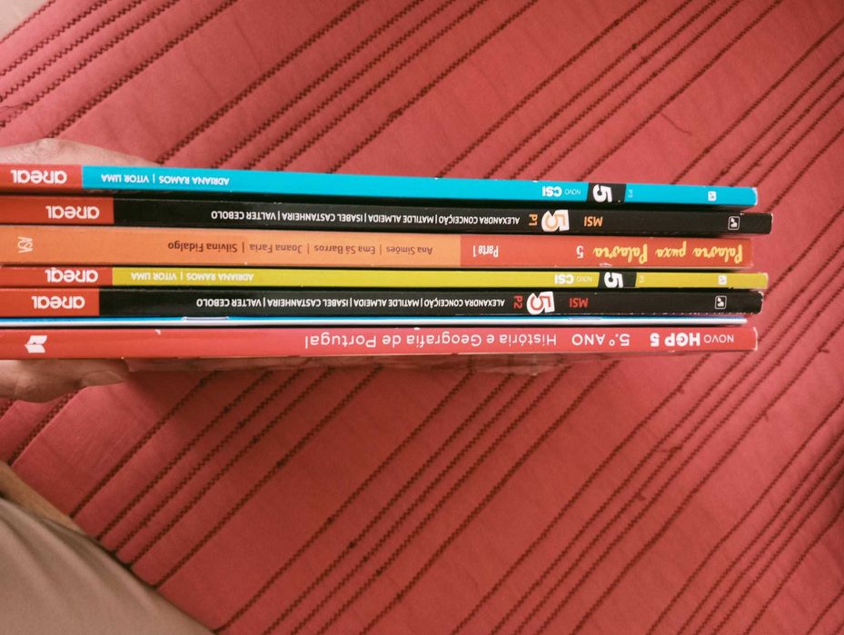 Manuais 5º ano (Matemática, Ciências Naturais, Novo HGP, Português)