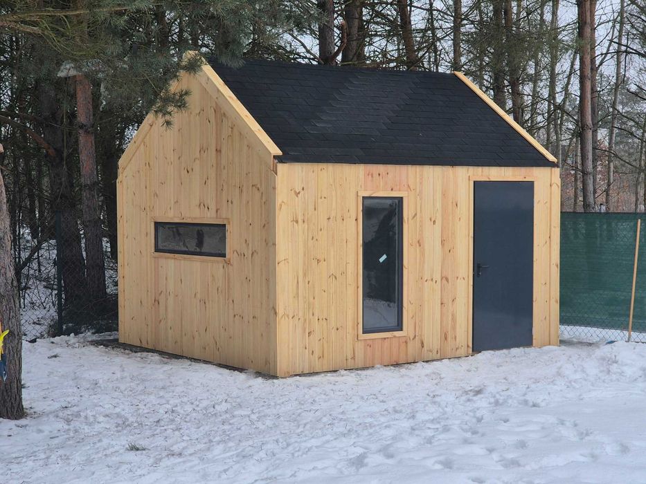 • • • • Domek narzędziowy • • • • BARTEK 3x4 m z drewutnią  DREWNOTRIK