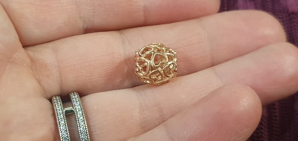 Charms Pandora serce Rose gold