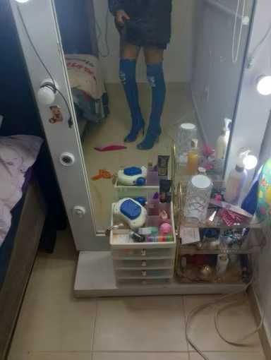 Kozaki dżinsowe z przetarciami