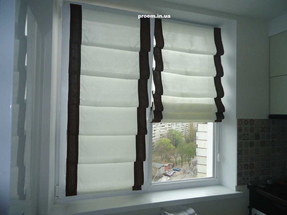 Римские жалюзи (шторы) в Полтаве: установка и бесплатный замер