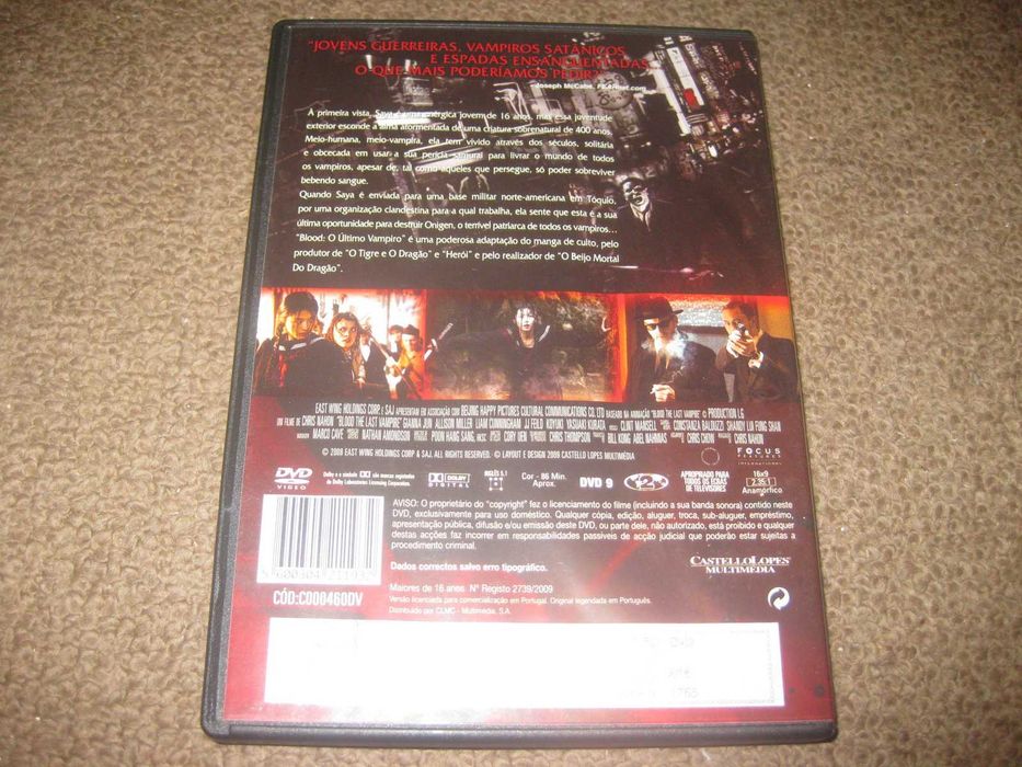 DVD "Blood: O Último Vampiro" com Gianna Jun