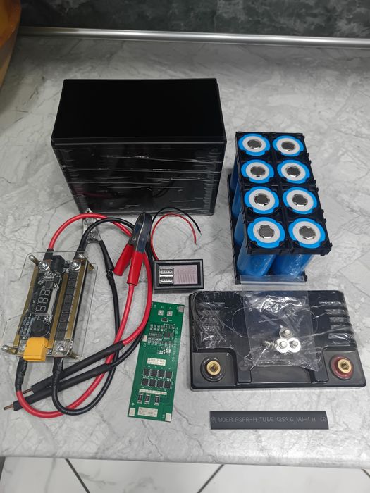 Комплект Акумулятори 32700(3.2V 6000mAh)LiFePo4,сварка,ящик,бмс,єкран