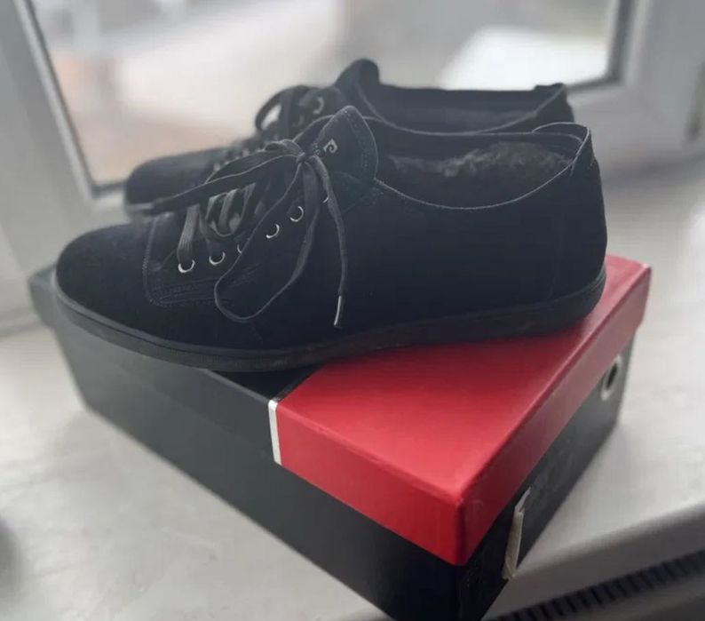 теплі на натуральному хутрі кросівки pierre cardin оригінал