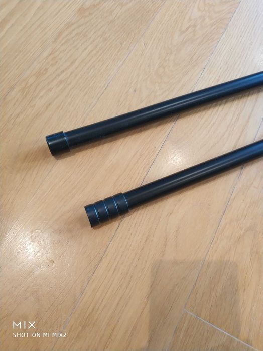 Karnisz podwójny czarny, 214cm