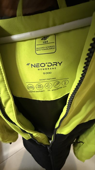 Kurtka zimowa narciarska chłopięca 4F  164 mębrana 5000