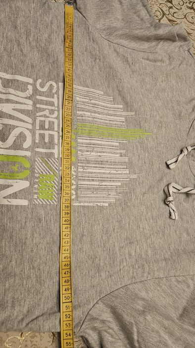 Obszerna bluza z kapturem młodzieżowa r.L szara