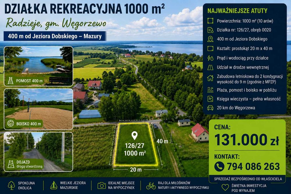 Działka Rekreacyjna Radzieje