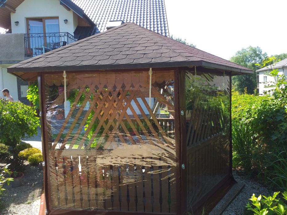 Plandeka osłona altany tarasy ogródków piwnych