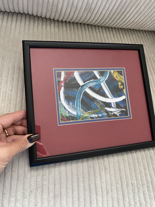 Abstrakcyjny obraz w ramie Vintage