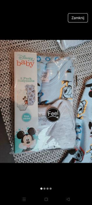 Body niemowlęce dwupak Disney dla dziewczynki i dla chłopca