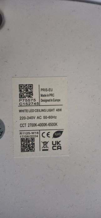 Candeeiro de Teto LED (Plafon) Moderno - 60cm - 48W - COMO NOVO