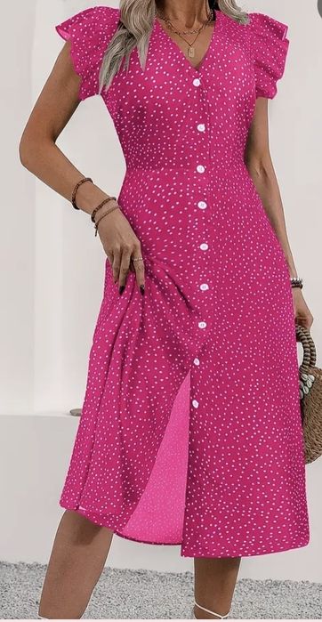 Damska sukienka letnia z krótkim rękawem M