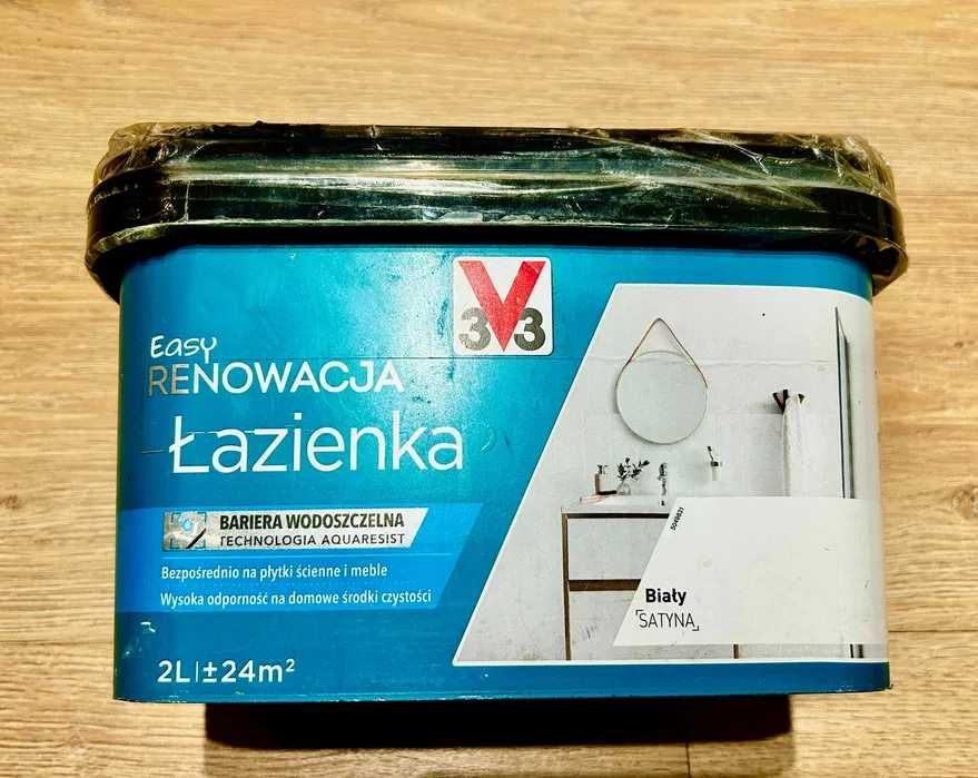 Farba o płytek i mebli V33 Renowacja Łazienka 2L WODOSZCZELNA BIAŁA