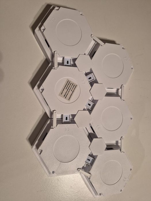 Lampa ścienna LED hexagon dowolne wzory barwa biała zimna 6szt NOWA