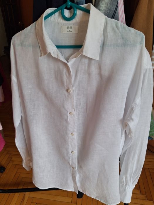 Рубашка Uniqlo 100% лен р. М