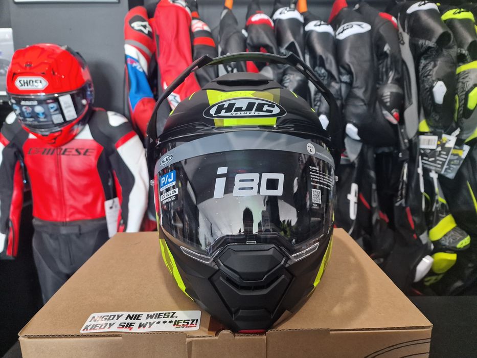 MotoSzafa Kask motocyklowy HJC I80 ROKI MATT BLACK/YELLOW !gratisy!