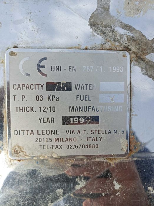 Tanque Combustível Inox 75L