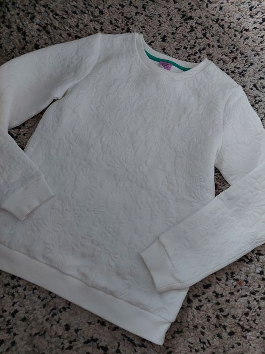F&F bluza w wytlaczane kwiaty r. XS
