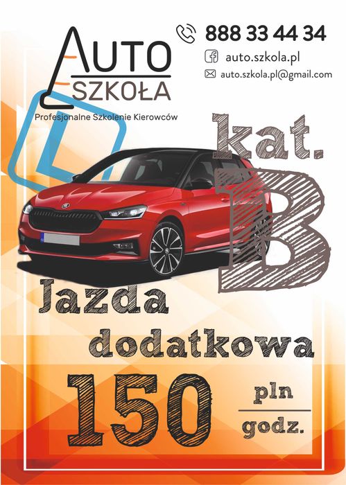 Kurs prawa jazdy 2026 oraz jazdy dodatkowe kat. B - KATOWICE  BYTOM