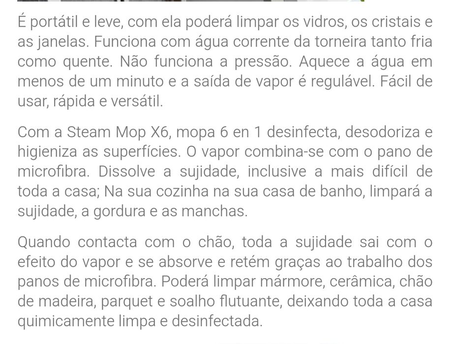 Máquina de limpeza a vapor