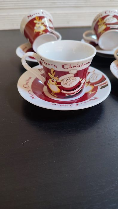 Conjunto 4 chávenas de Café Natal