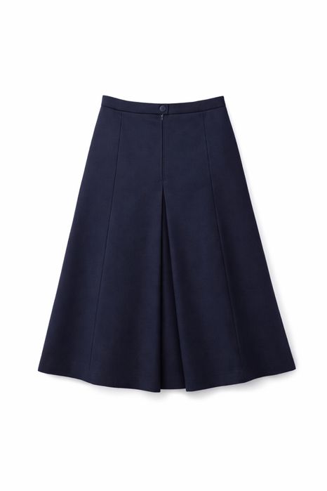 Spodnica bawarska wełna dziewicza vintage retro L 40 navy blue granat