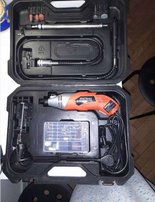 NOWA Mini Szlifierka Prosta 270W Regulacja Obrotów Wałek Akcesoria Walizka