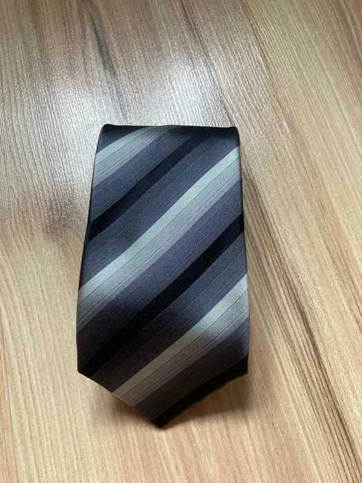 Szary krawat handmade Olymp, 100% JEDWAB