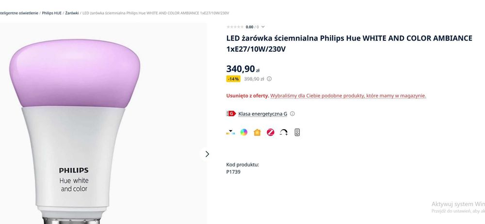 3x Philips Hue White and Color Ambiance E27 10W 16 mln barw Świąteczne