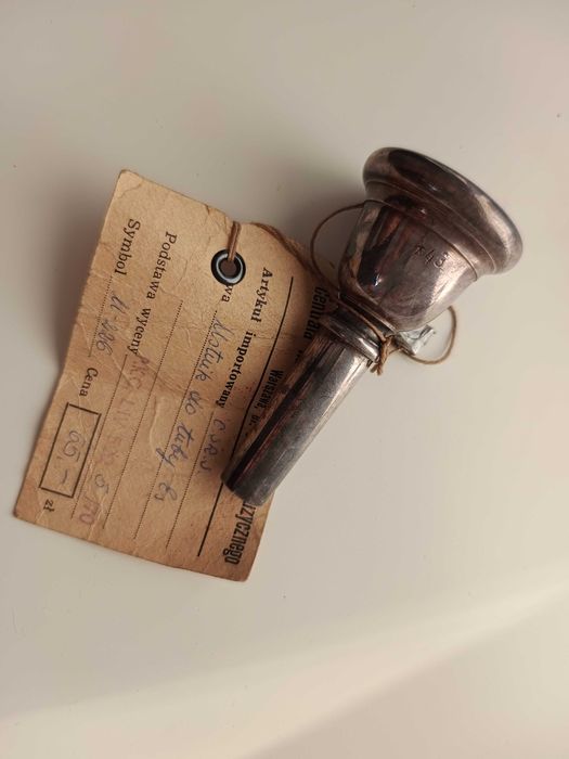 Ustnik do tuby z metką ciekawostka z PRL-u do kolekcji